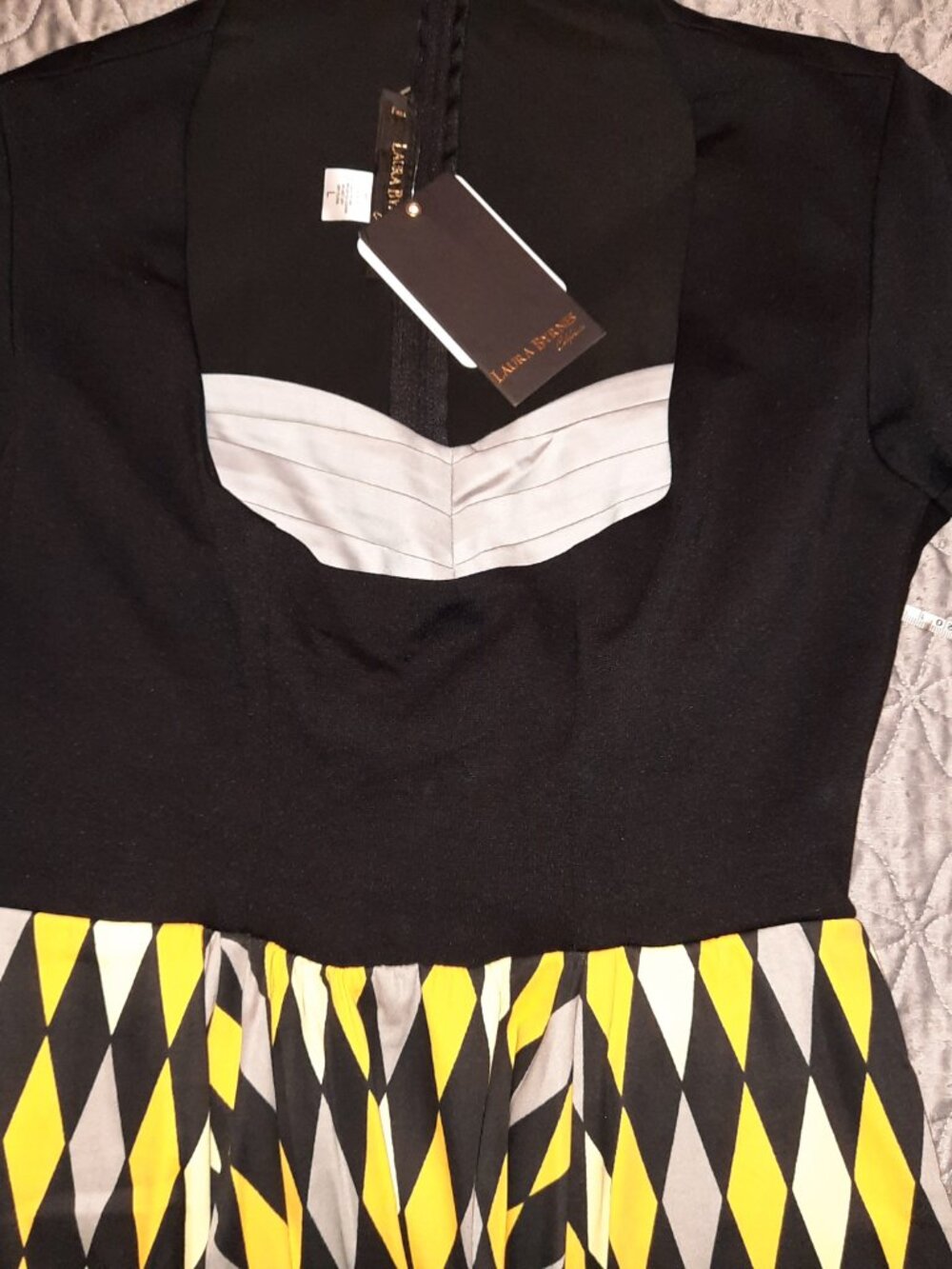 Pinup Couture yellow house harlequin dress NWT - Picture 3 of 3